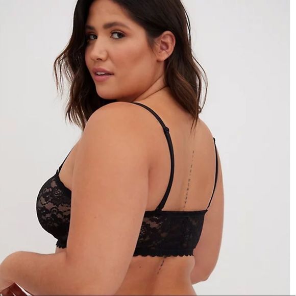 NWT Torrid bralette black padded lace bandeau Sz-5 - Picture 4 of 9